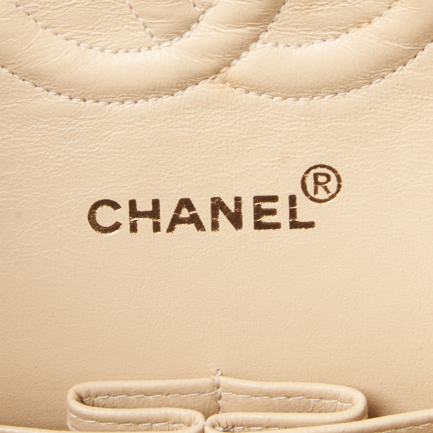 Chanel Lambskin Quilted Medium Double Flap Light Beige 8 of 9