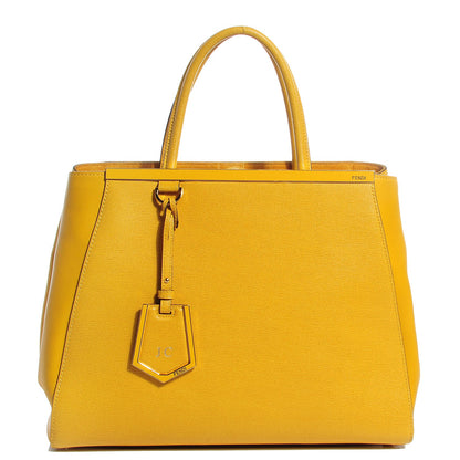 Fendi Vitello Elite Regular 2Jours Tote Yellow Chantilly 1 of 12