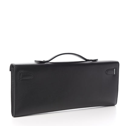 Hermes Swift Kelly Cut Clutch Pochette Black 2 of 9