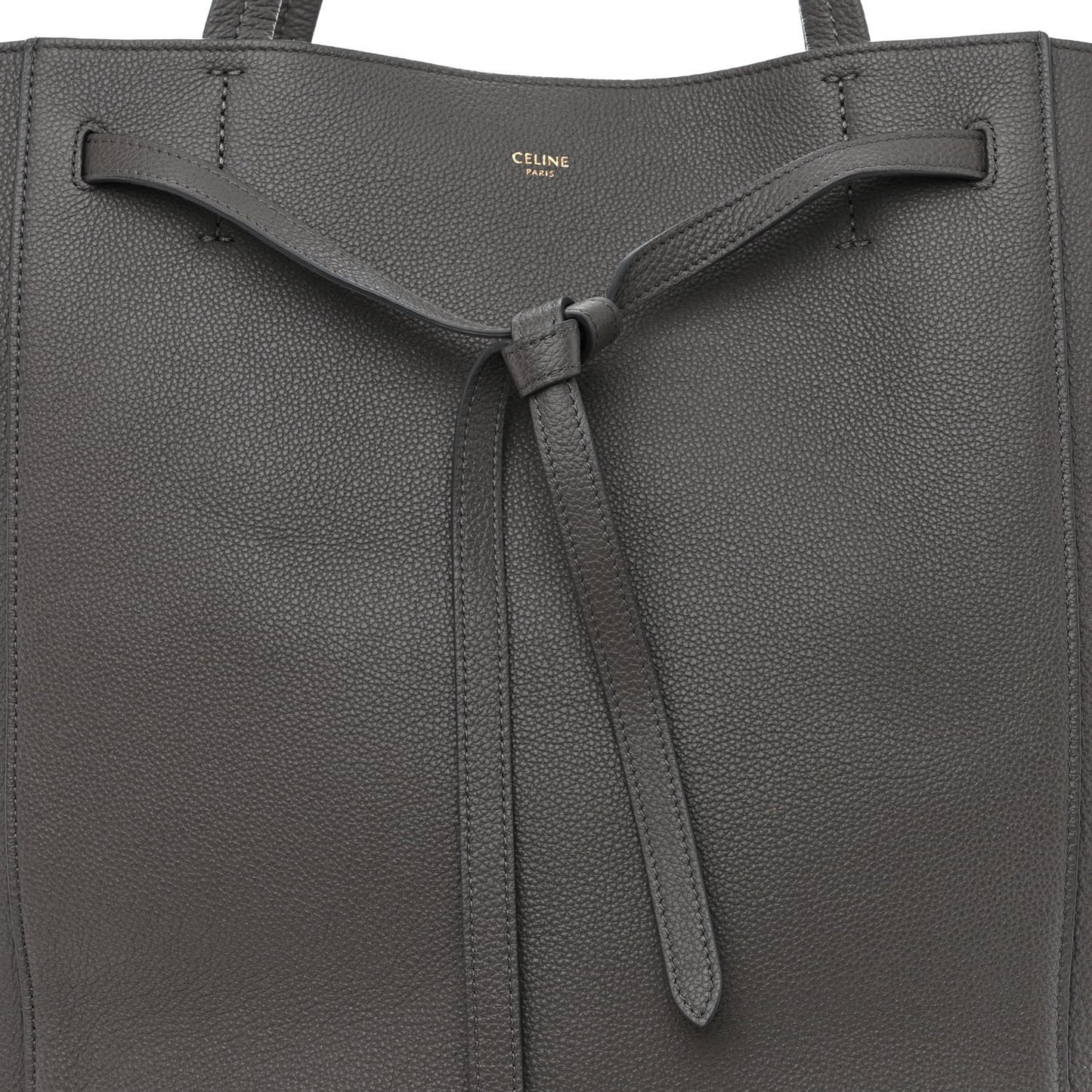 Soft Grained Calfskin Small Belt Cabas Phantom Medium Grey