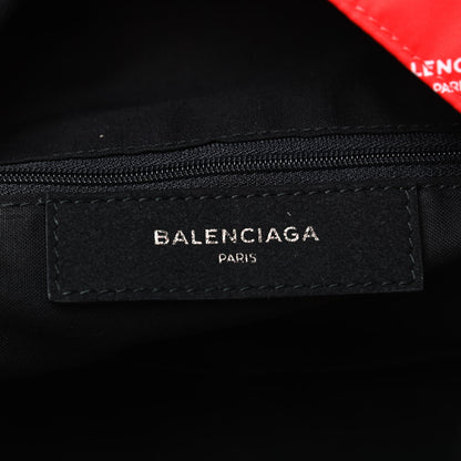 Balenciaga Twill Nylon Allover Logo Print Explorer Backpack Rouge Vermillion White 6 of 9
