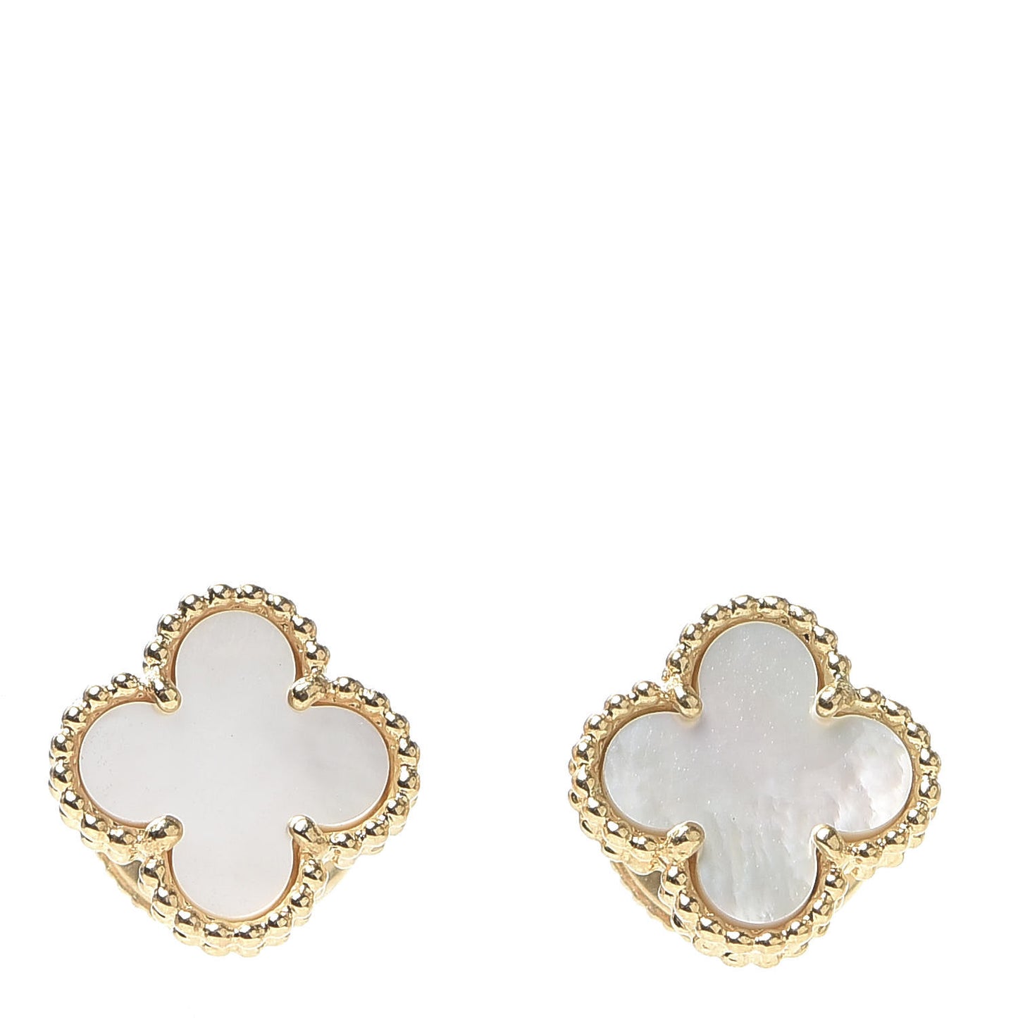 18K Yellow Gold Mother of Pearl Sweet Alhambra Earrings