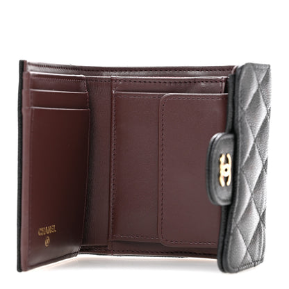 Chanel Caviar Quilted Compact Flap Wallet Black 5 of 9