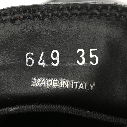 Prada Spazzolato Rois Metal Triangle Logo Monolith 55mm Loafers 35 Black 7 of 9