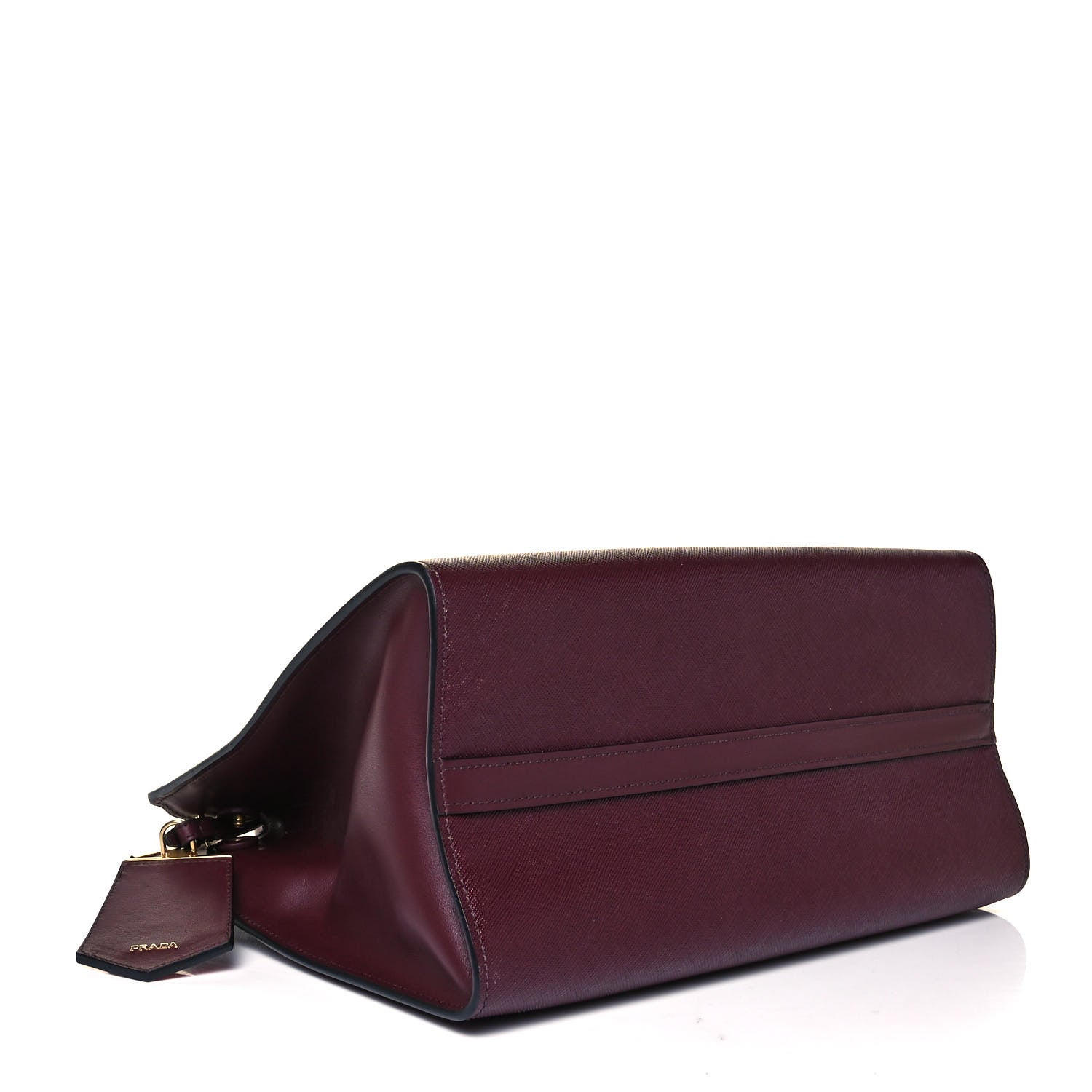 Prada Saffiano City Calfskin Greche Paradigme Bag Granato Petalo 4 of 9