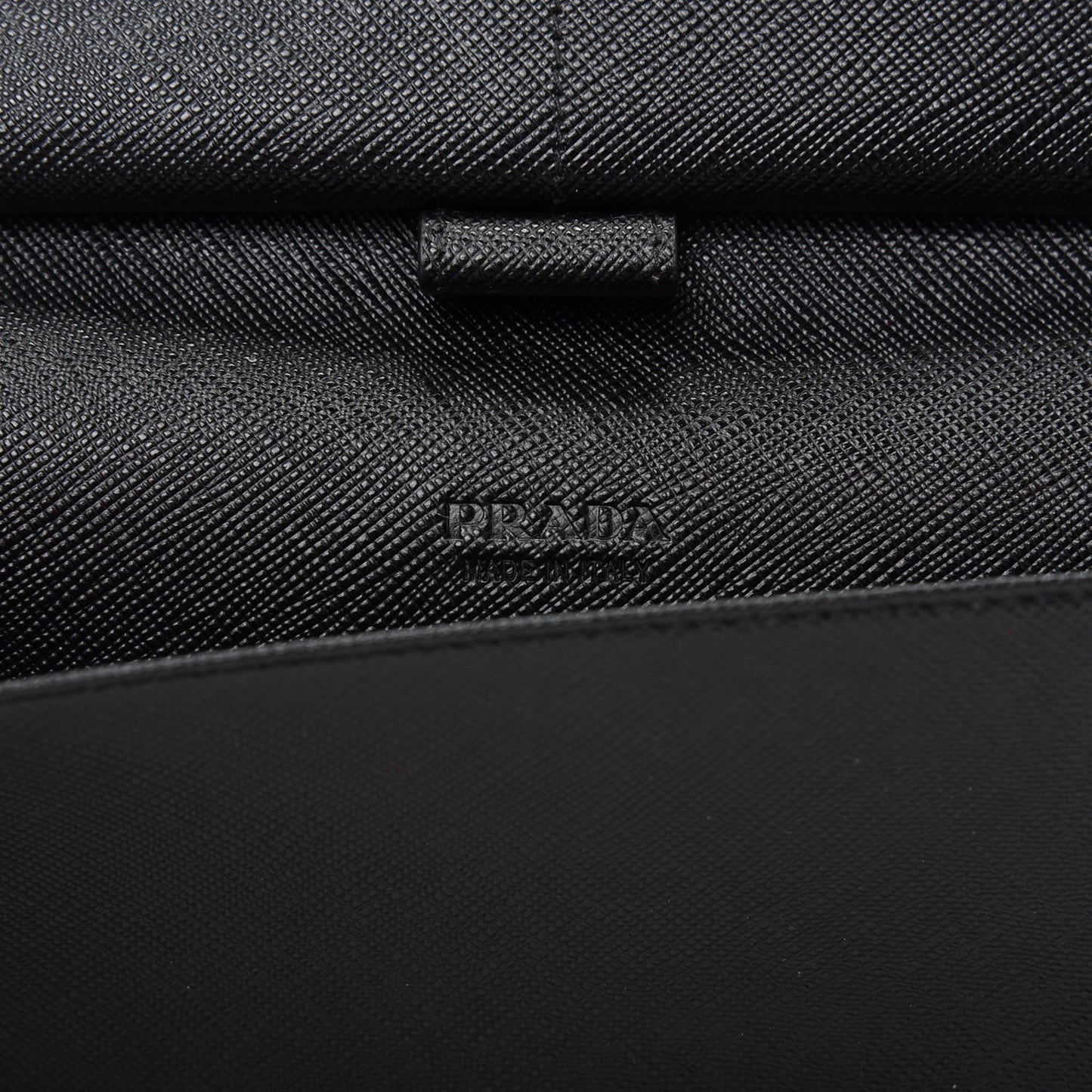 Saffiano Large Zip Around Travel Wallet Black