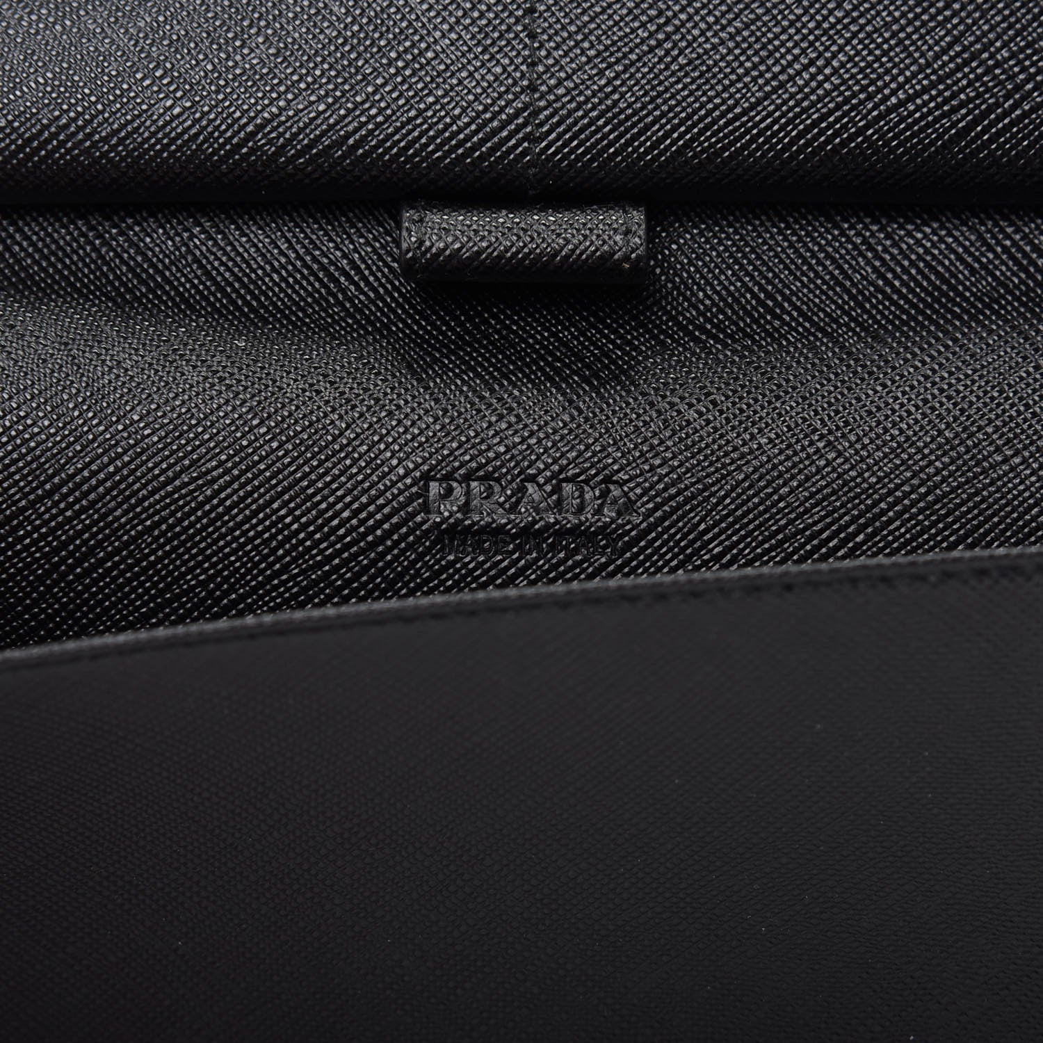 Prada Saffiano Large Zip Around Travel Wallet Black 6 of 8