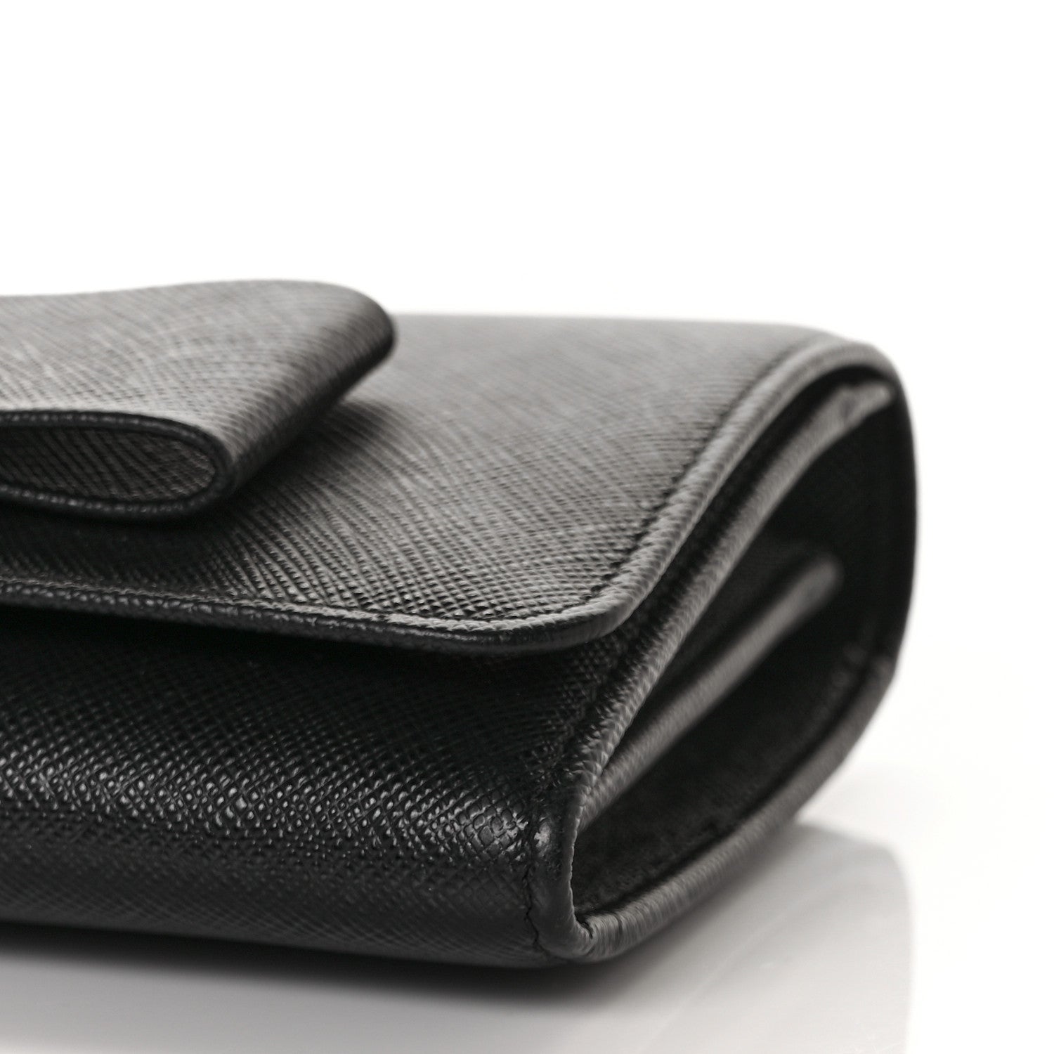 Prada Saffiano Bow Flap Wallet Nero Black 23 of 24