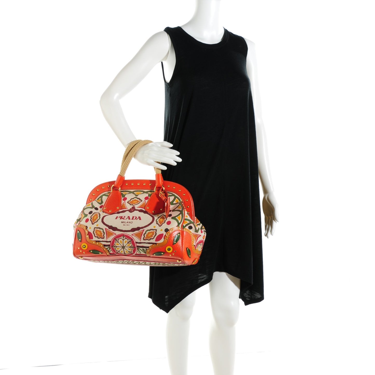 Canapa Stampata Frame Bag Papaya