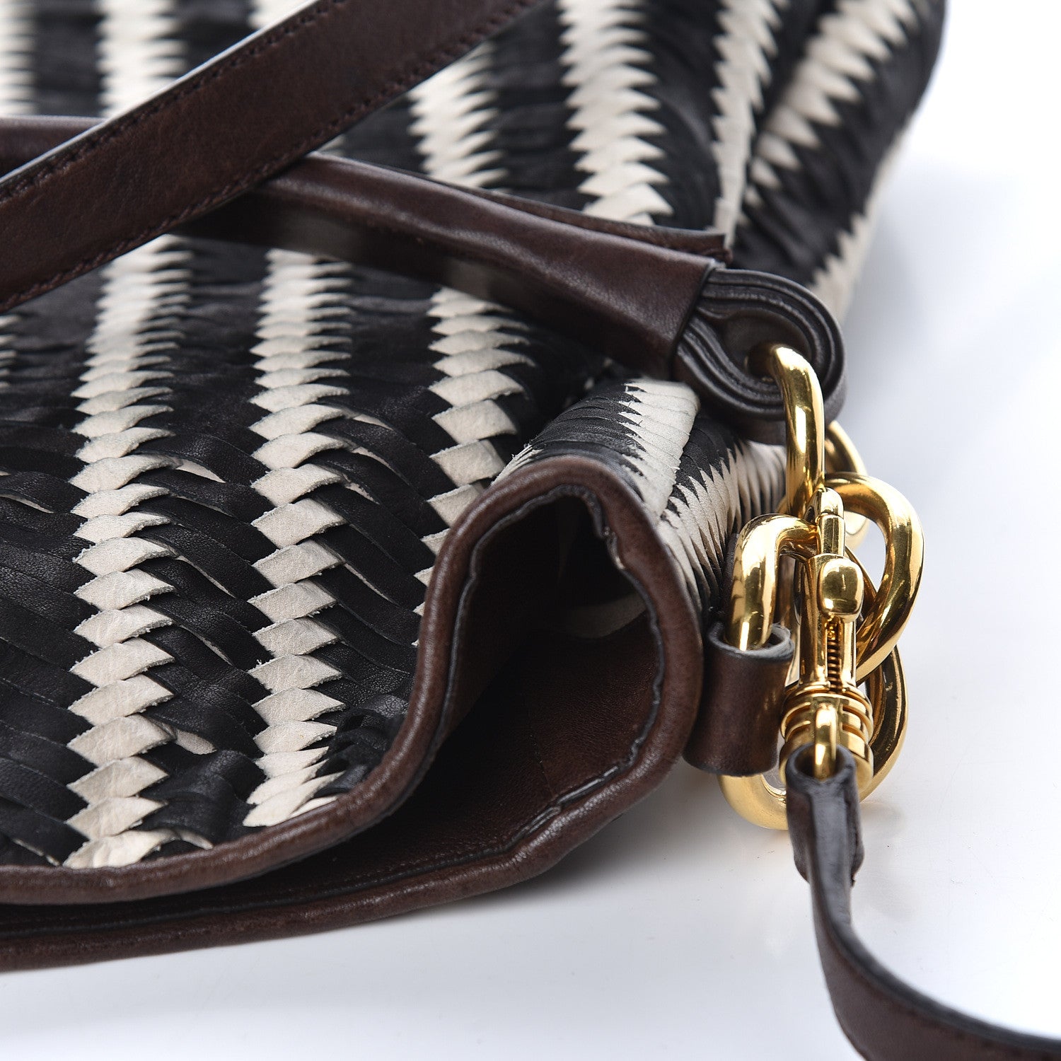 Miu Miu Nappa Intreccio Sacca Tote Cera Black 15 of 23
