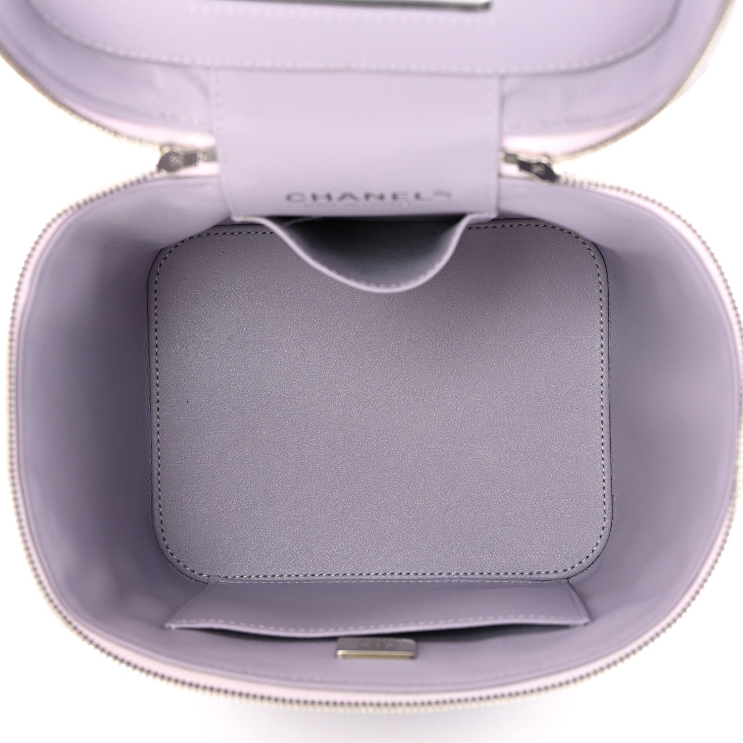 Chanel Caviar Quilted Small Top Handle Vanity Case With Chain Light Purple 5 of 12