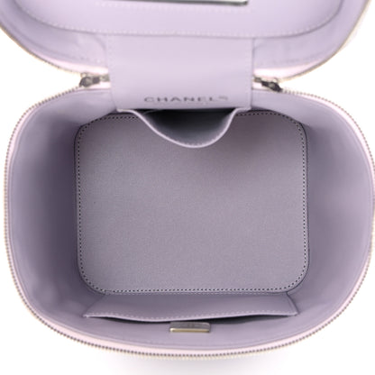 Chanel Caviar Quilted Small Top Handle Vanity Case With Chain Light Purple 5 of 12