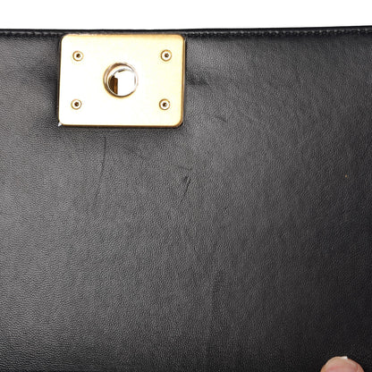 Chanel Lambskin Quilted Medium Boy Flap Black 10 of 11