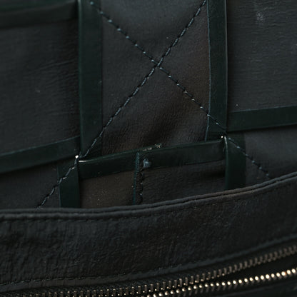 Bottega Veneta Paper Calfskin Maxi Intreccio Cassette Crossbody Bag Black 10 of 14