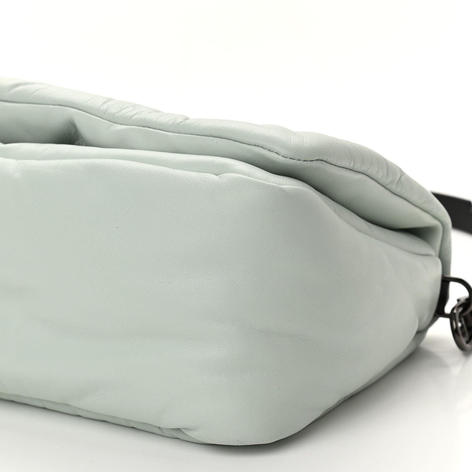 Off-White Calfskin Slouchy Nailed Clutch Green 9 of 9