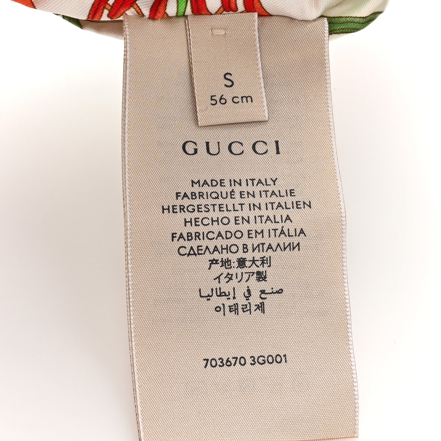 Silk Floral Headband S White Multicolor