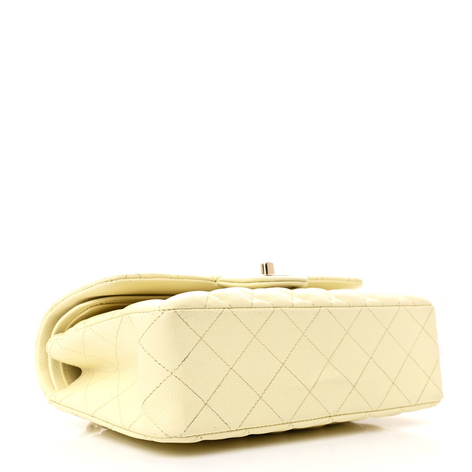 Chanel Caviar Quilted Small Double Flap Light Yellow 4 of 12