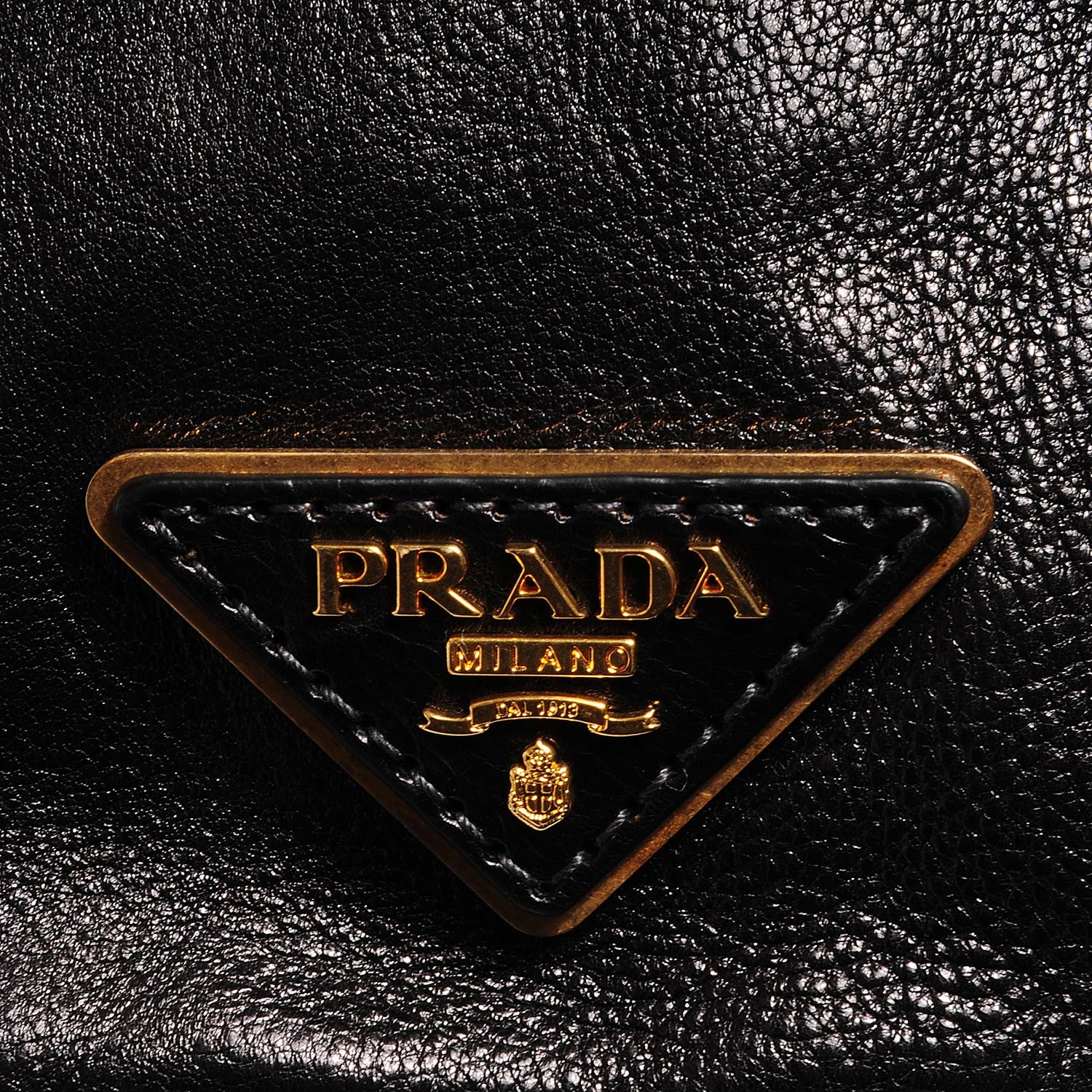 Prada Glace Calf Studded Tote Nero Black 7 of 11