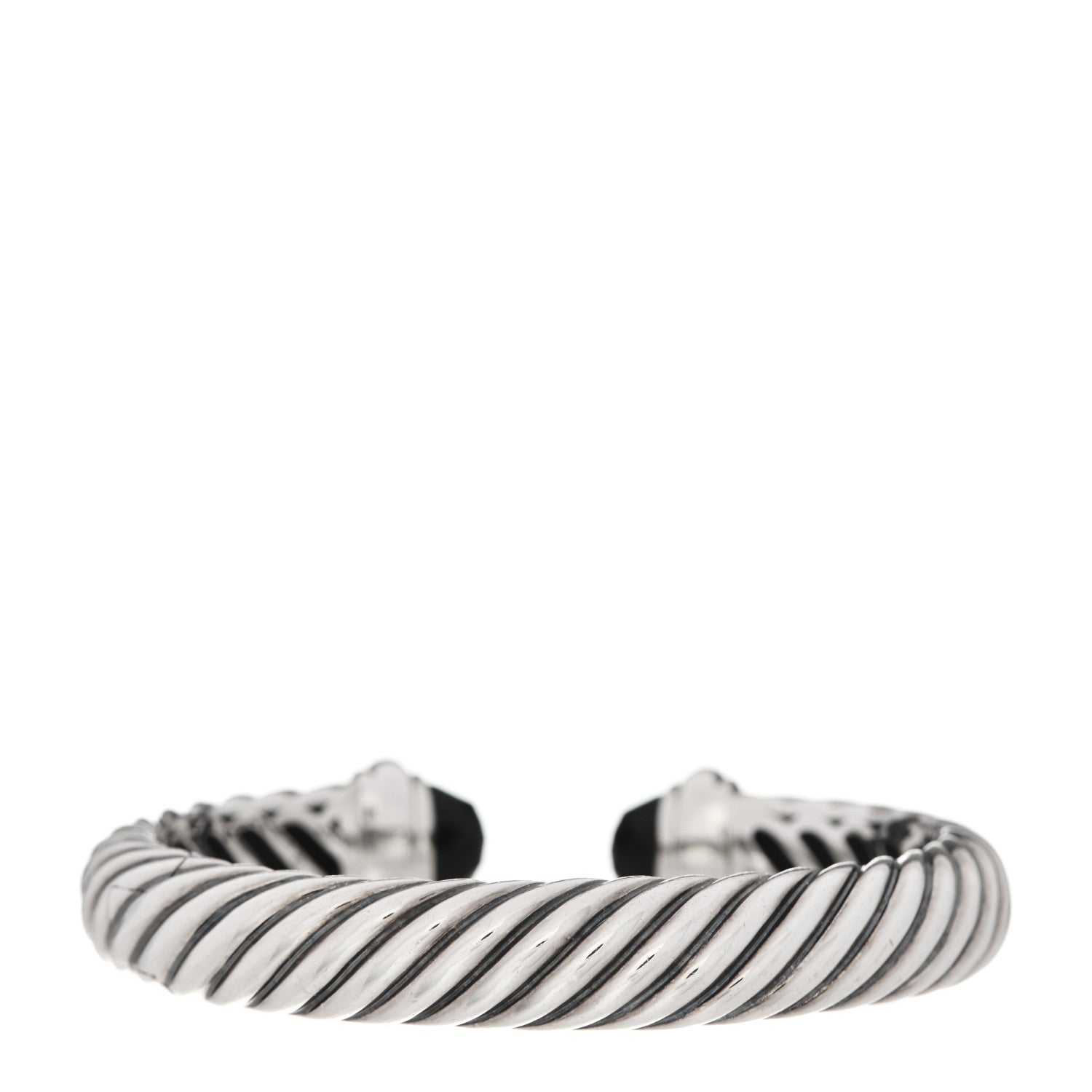David Yurman Sterling Silver Black Onyx 10mm Waverly Bracelet 2 of 3