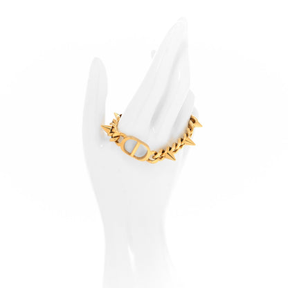 Christian Dior Metal Petit CD Spikes Chain Bracelet Gold 2 of 4