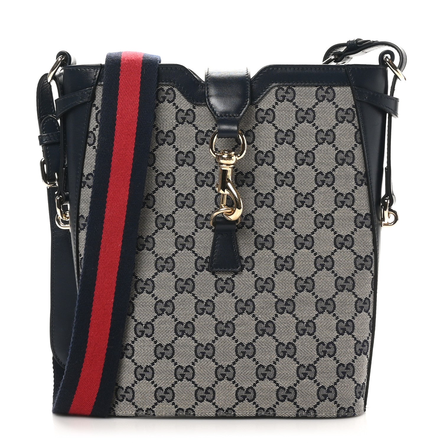 Gucci Monogram Messenger Bag Navy 1 of 10
