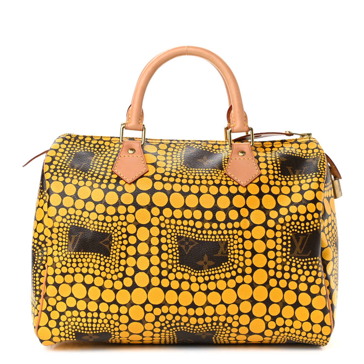 Louis Vuitton Monogram Kusama Town Speedy 30 Yellow 1 of 10