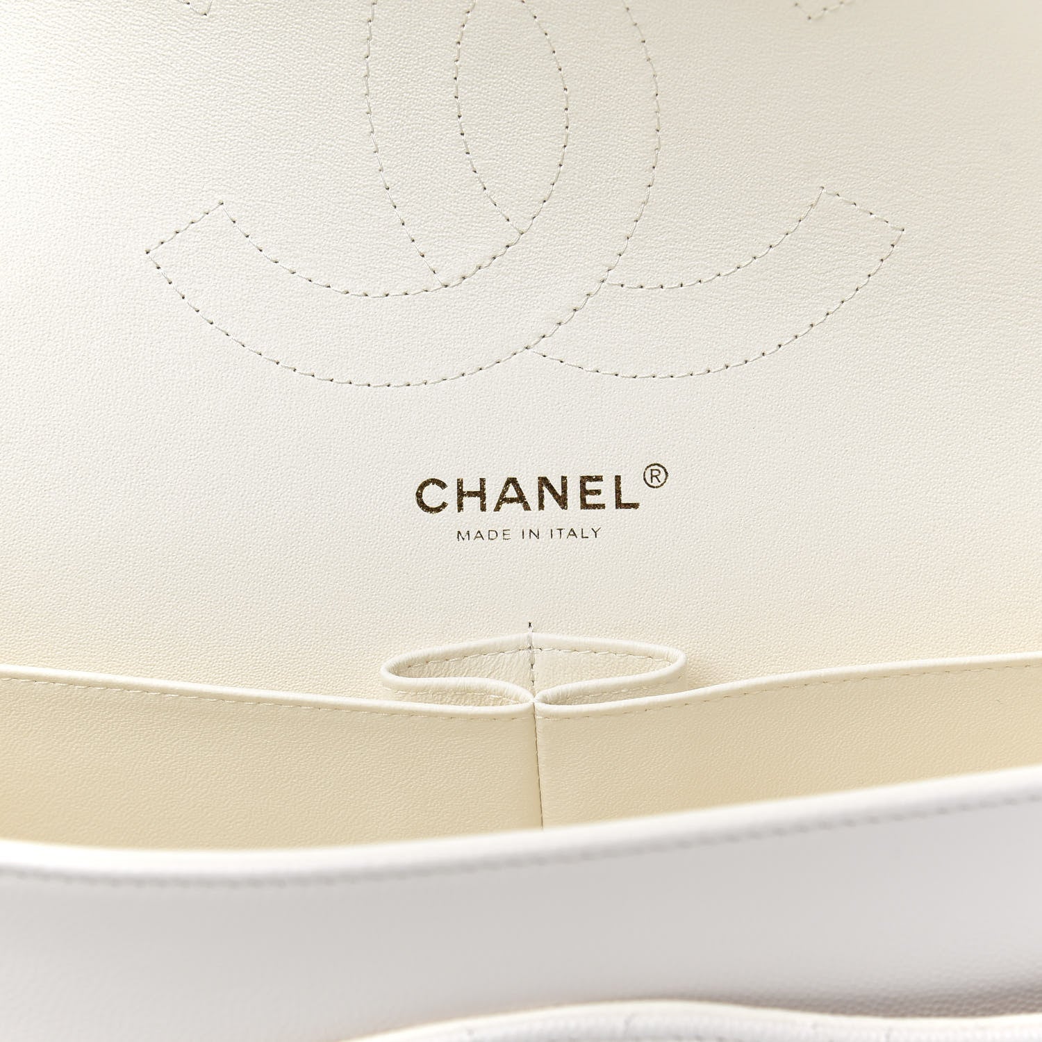 Chanel Caviar Quilted Jumbo Double Flap White 7 of 11