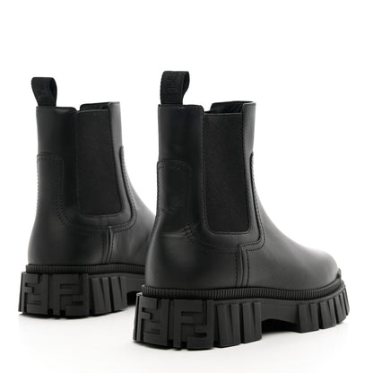 Fendi Calfskin Rubber Fendi Force Chelsea Boots 36.5 Black 4 of 11