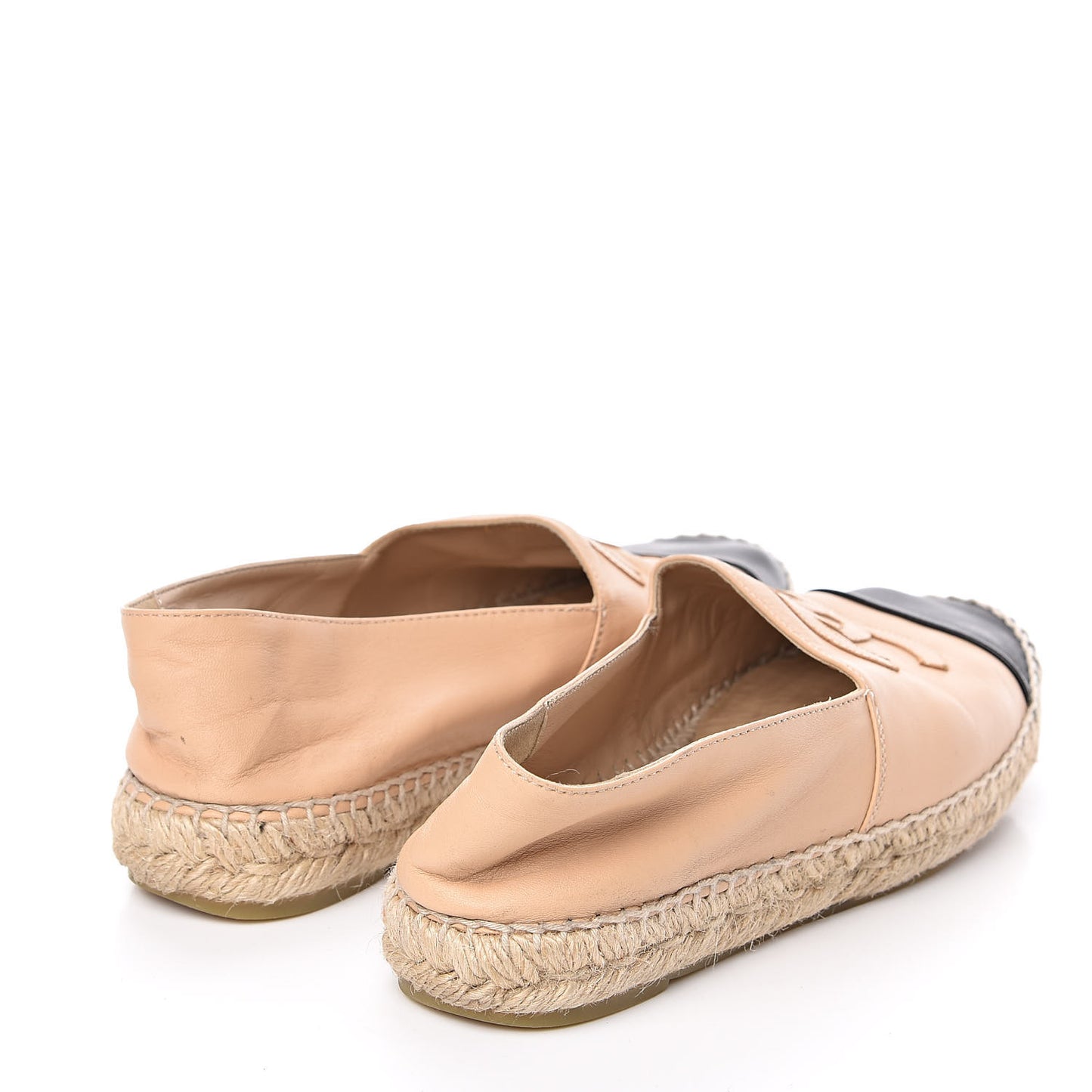 Lambskin CC Espadrilles 38 Beige Black