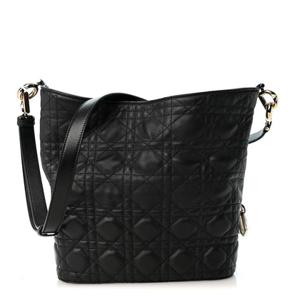 Christian Dior Calfskin Cannage Small Toujours Hobo Black 1 of 10