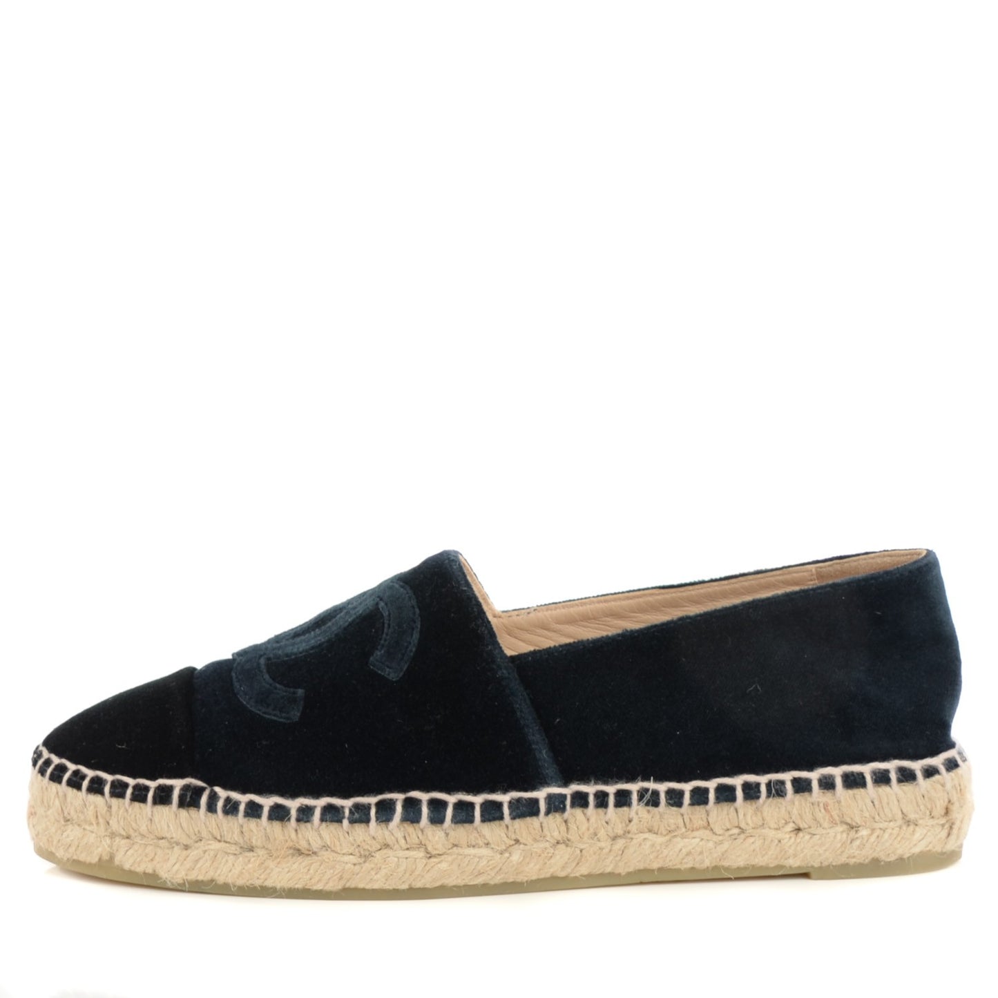 Velvet CC Espadrilles 38 Navy Black
