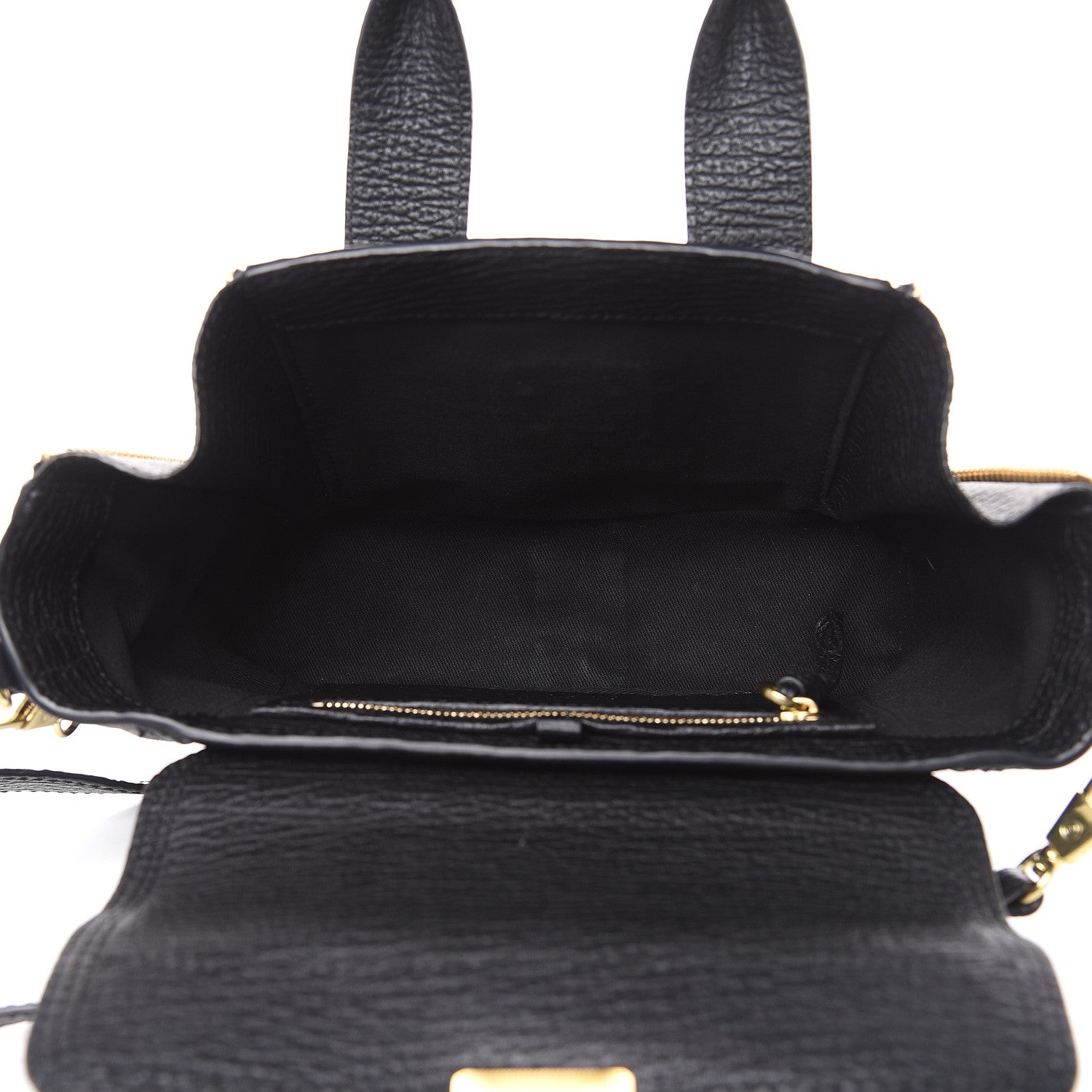 3.1 Phillip Lim 3.1 Textured Calfskin Mini Pashli Satchel Black 5 of 10
