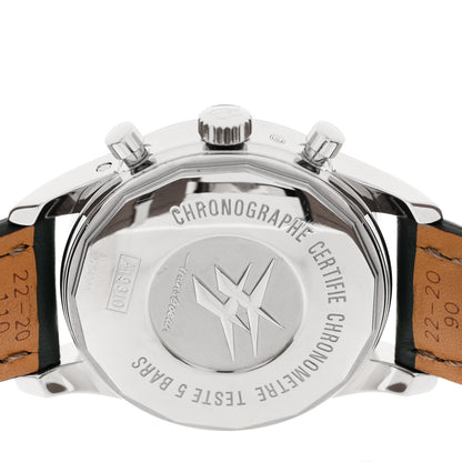 Breitling Stainless Steel Calfskin 43mm Transocean Chronograph 1461 Annual Calendar Automatic Watch Silver A19310 4 of 4