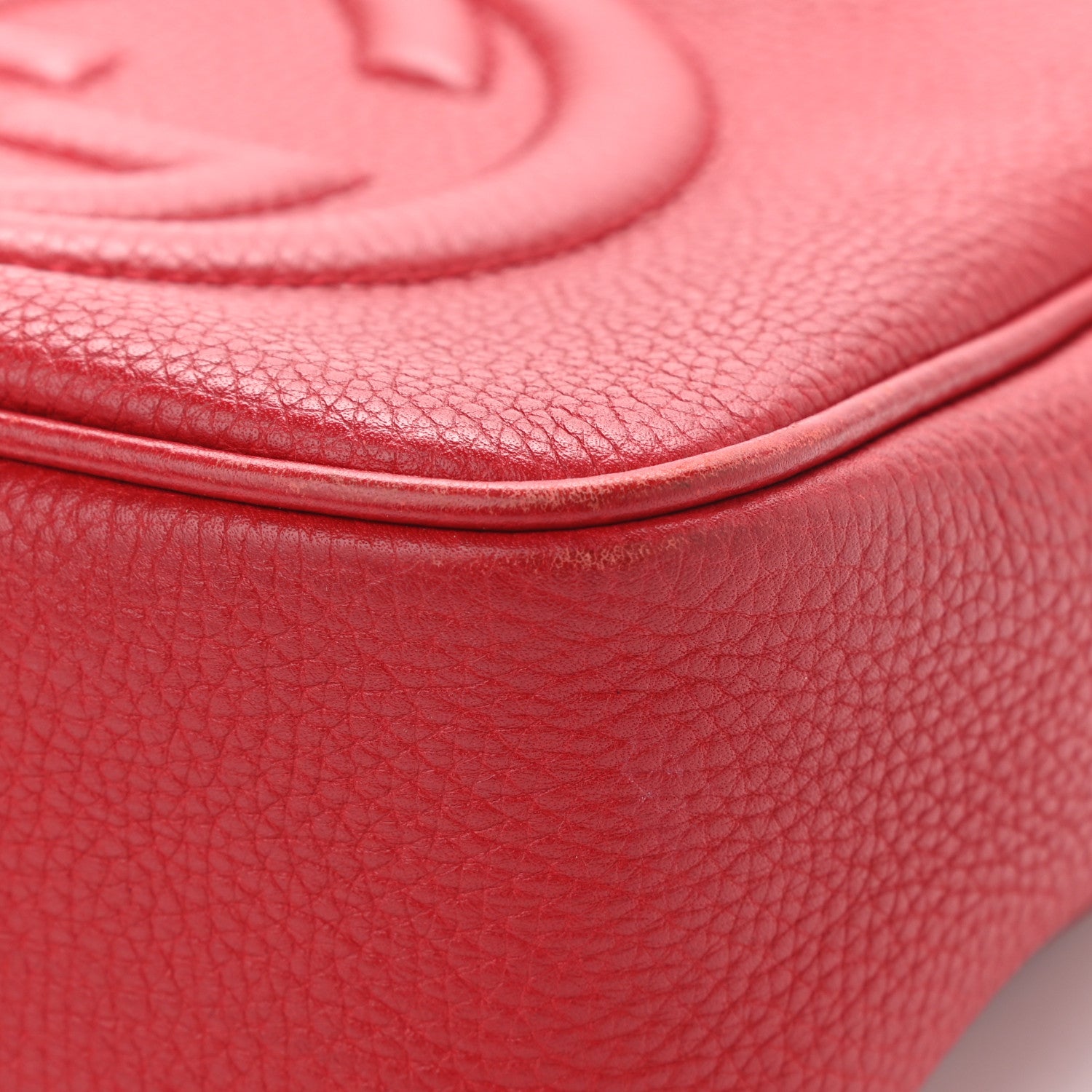 Gucci Pebbled Calfskin Small Soho Disco Bag Tabasco Red 14 of 17
