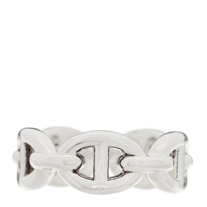 Hermes Sterling Silver PM Chaine d'Ancre Enchainee Band Ring 49 4.75 1 of 7