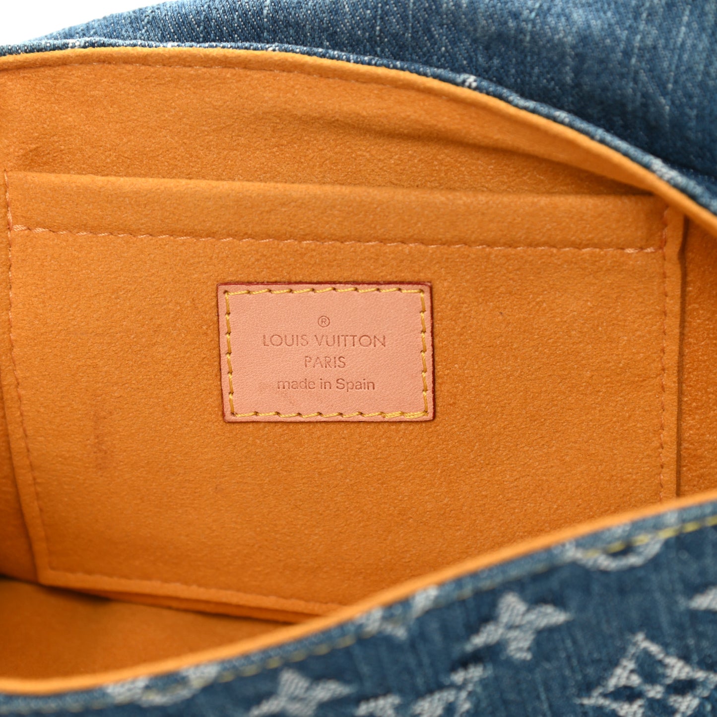 Monogram Denim Mini Pleaty Blue
