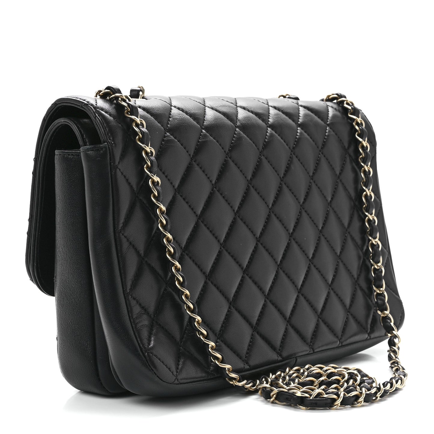 Lambskin Quilted Large CC Chic Flap Black