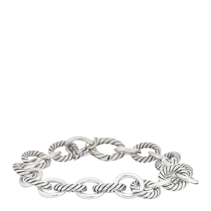 David Yurman Sterling Silver 10mm Medium Oval Link Bracelet 1 of 3