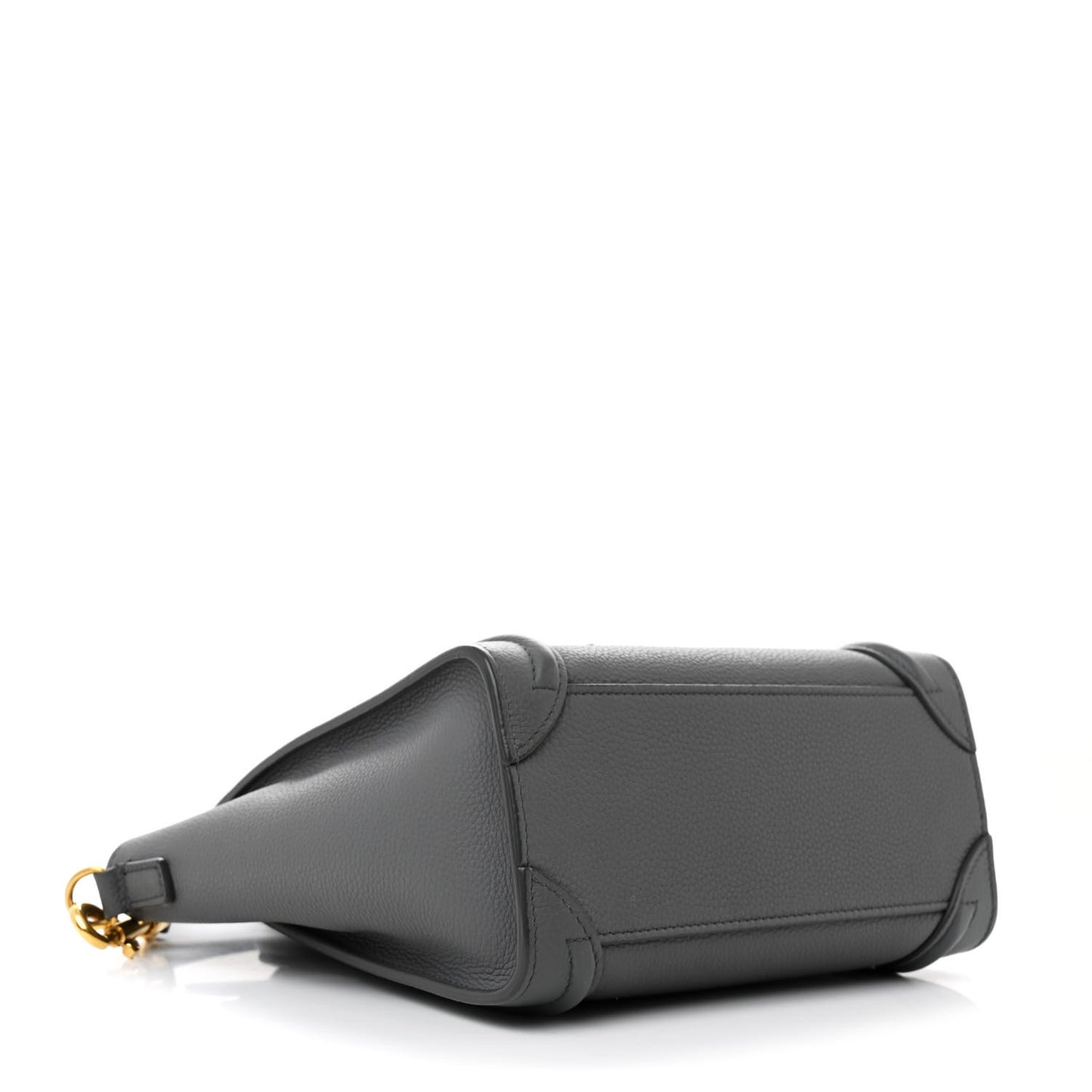 Drummed Calfskin Nano Luggage Kohl