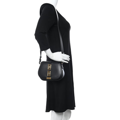 Versace Calfskin Small Greca Goddess Shoulder Bag Black 3 of 12