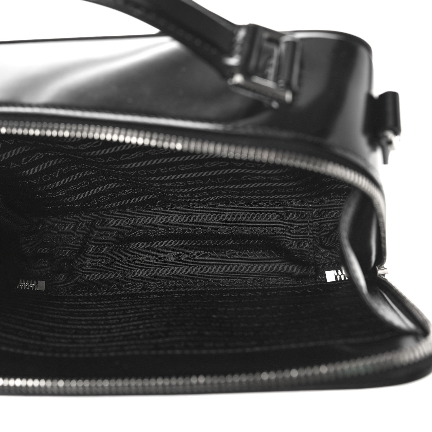 Prada Spazzolato Medium Brique Crossbody Bag Black 5 of 8