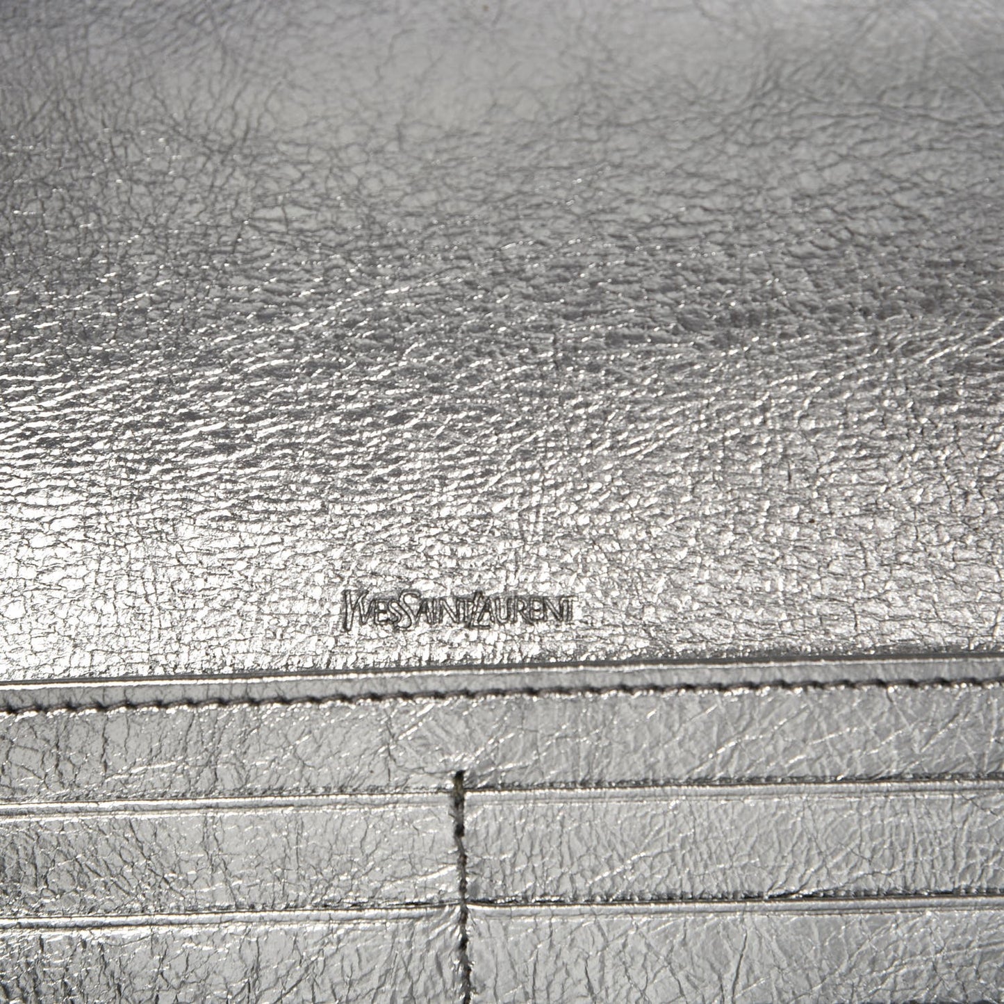Metallic Calfskin Belle De Jour Wallet Moon