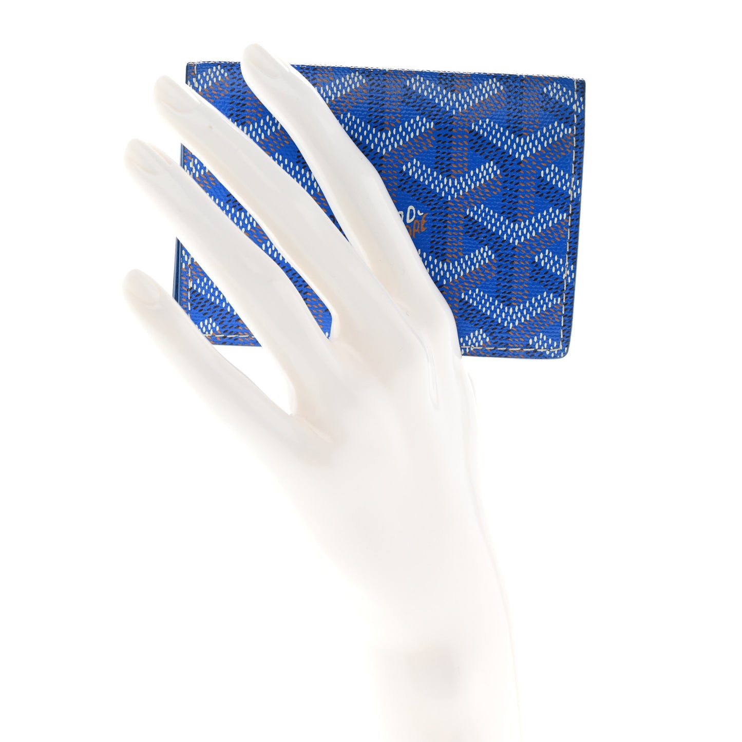 Goyardine Business Card Holder Sky Blue
