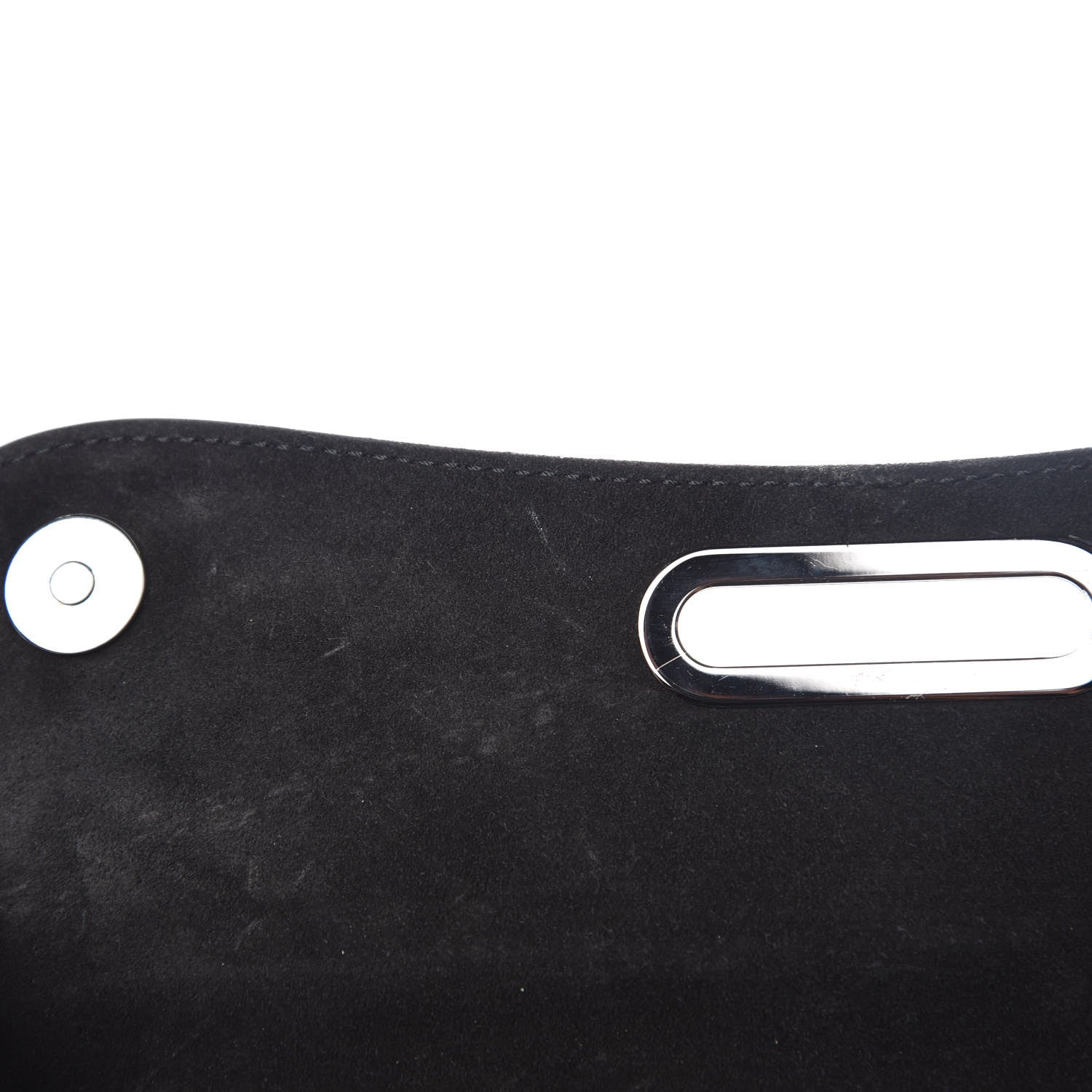 Christian Louboutin Patent Riviera Clutch Black Red 7 of 9