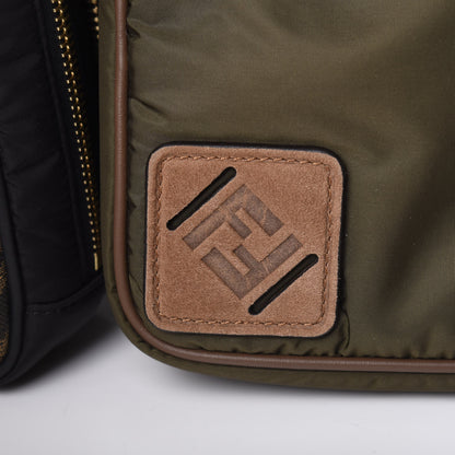 Fendi Nylon Dolmias Vitello Grace FF Multi Pouch Belt Bag Military Brown Tortora 12 of 12