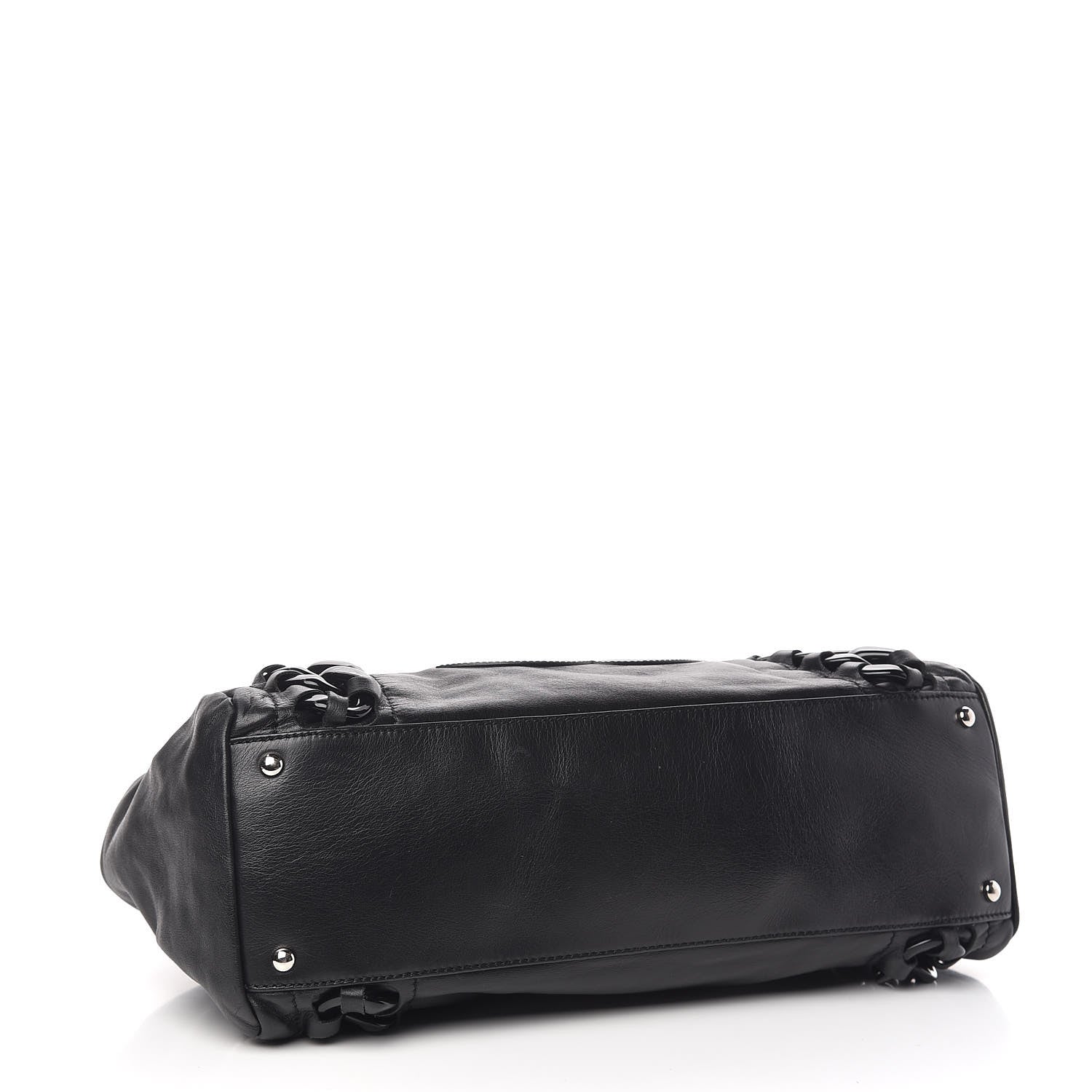 Chanel Calfskin Modern Chain Rhodoid East West Tote Black 4 of 10