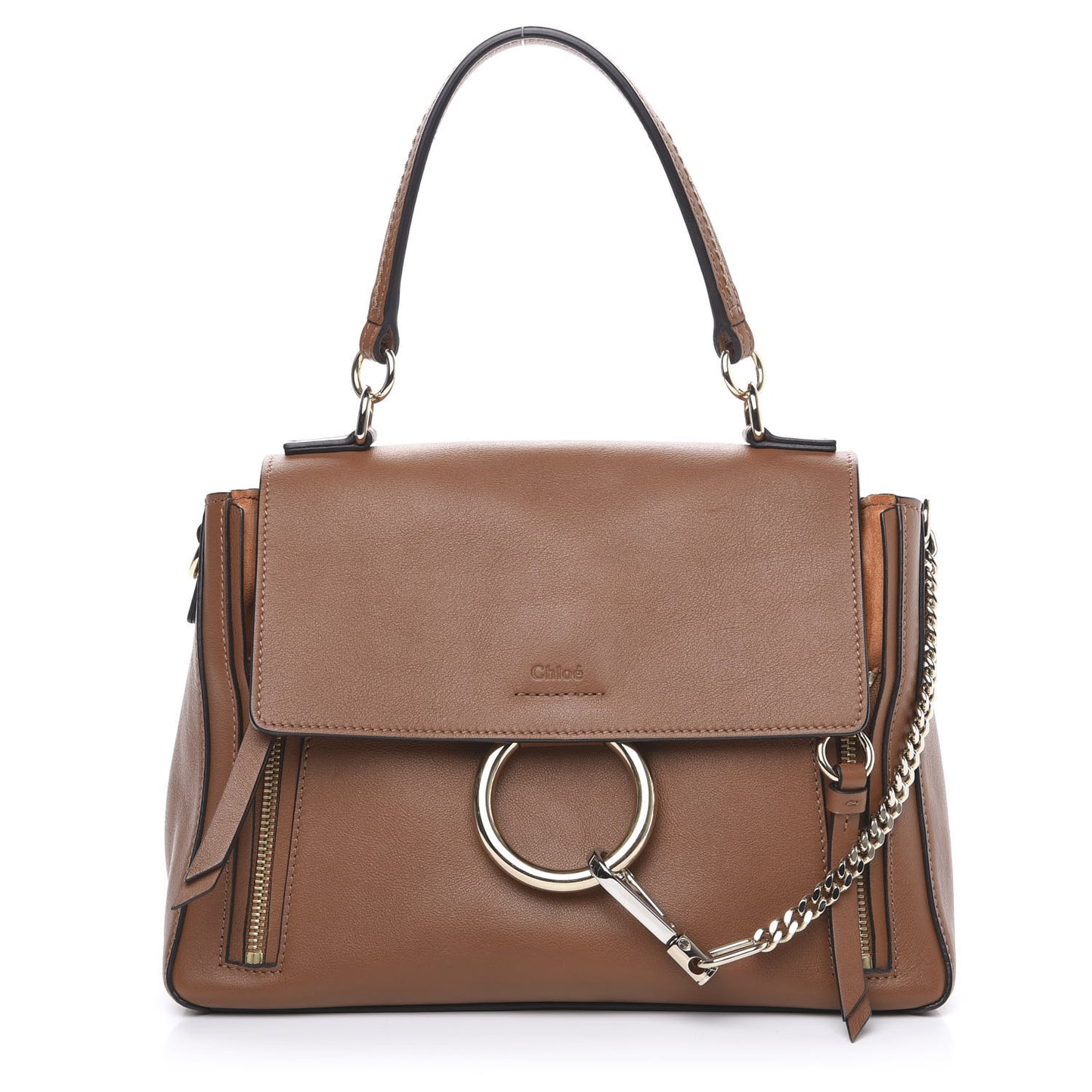 Calfskin Small Faye Day Shoulder Bag Tan