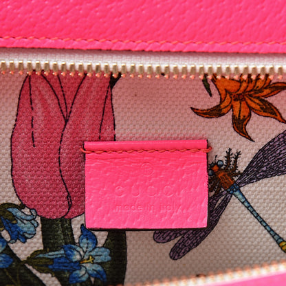 Gucci Canvas Medium Flora Tote Fuchsia 6 of 10