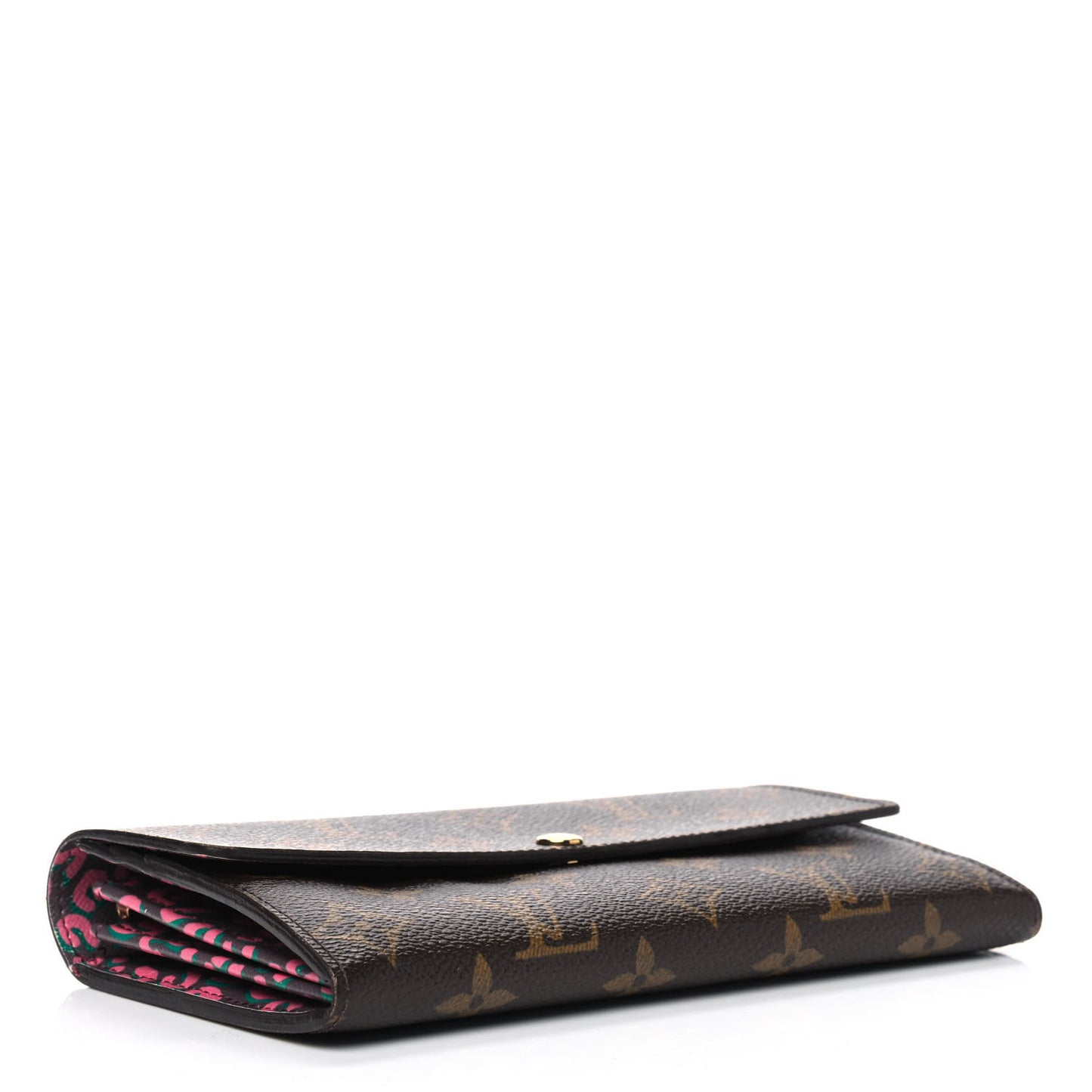 Monogram Leopard Sarah Wallet Rouge Fauviste