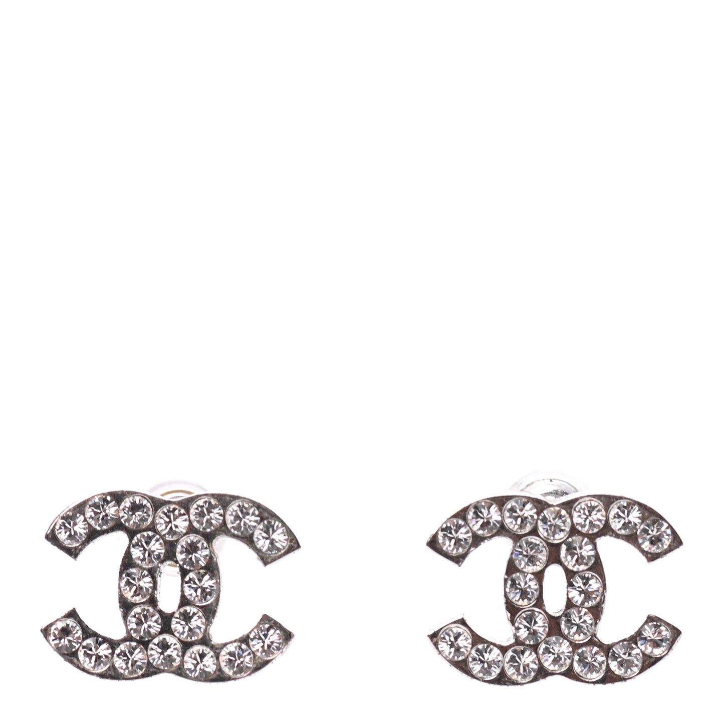 Crystal Timeless CC Earrings Silver